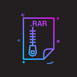 Rar application download file files format icon vector