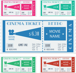 Retro cinema ticket Royalty Free Vector Image - VectorStock