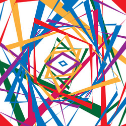 colorful random edgy pattern overlapping vector image