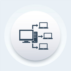Network Server Icon - Database vector image