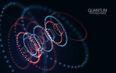 Quantum Technology Abstract Background vector
