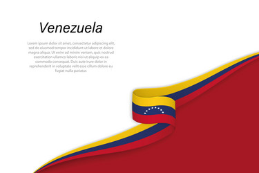 Venezuela Flag with Copy Space vector