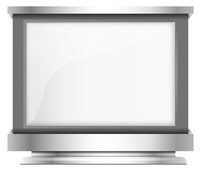 advertising stand box with blank screen realistic vector image