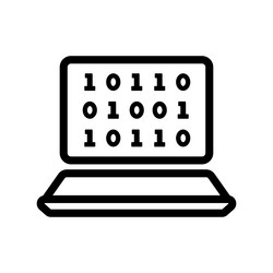 binary code icon vector image