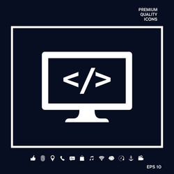 coding symbol icon vector image
