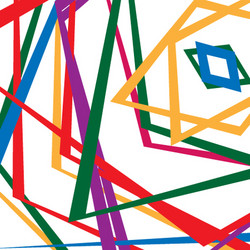 colorful random edgy pattern overlapping vector image