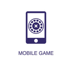 mobile game element in flat simple style on white vector