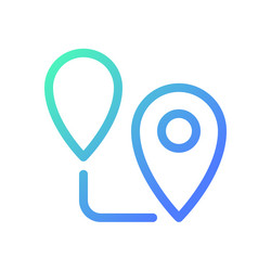 Planning route pixel perfect gradient linear ui vector