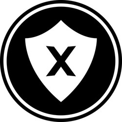 Shield and cross round glyph icon user interface vector