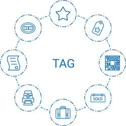 Tag icons vector