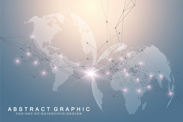 Global Data Network Visualization vector image