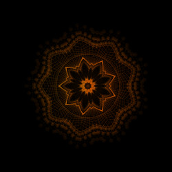 Mandala oriental ornament abstract linear vector