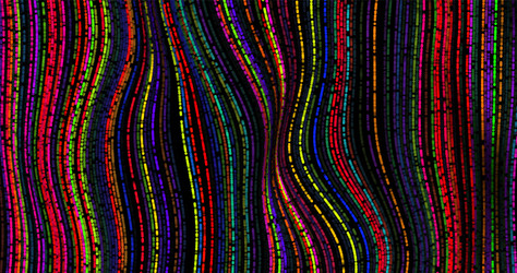 wave multicolored pattern 3d glowing abstract vector image