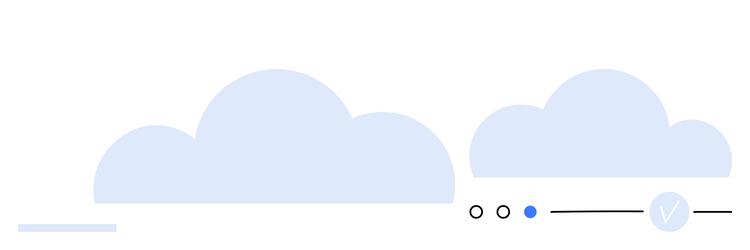 cloud storage progress bar with loading indicator vector image