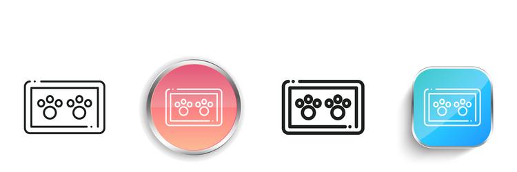 doormat icon thin linear regular and button style vector image