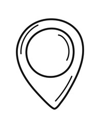 Navigation pointer doodle vector