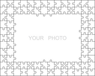 Puzzle frame or border vector