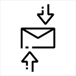 Receive and send message icon design vector