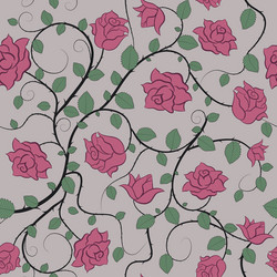 Gray-rose seamless pattern Royalty Free Vector Image