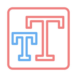 text tool icon for graphic design applications vector image