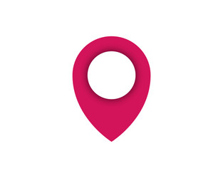 flat simple marker with map icon template design vector
