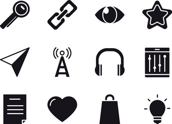 location arrow and smartphone app buttons icon set vector image