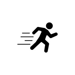 man fast run icon set runner and speed motion vector image