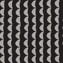 monochrome minimalistic seamless pattern with arcs vector image