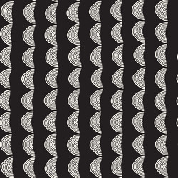 Monochrome minimalistic seamless pattern with arcs vector