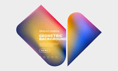 square and triangle design with fluid gradients vector image