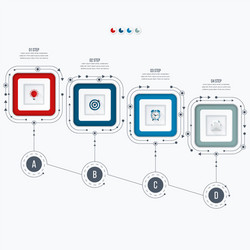 Workflow & Diagram Template - Square Options vector image