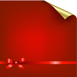 Red bokeh background with bow vector