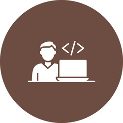 software developer icon image vector