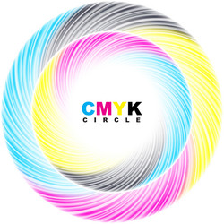 Abstract cmyk circle Royalty Free Vector Image