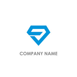 Initial letter double s logo template with diamond