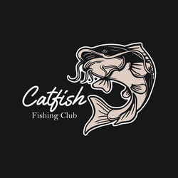 Catfish Dishing Club - Fishing Logo Vector Image