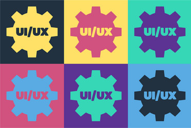 pop art ui or ux design icon isolated on color vector image