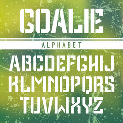 Sporty Stencil Font - Bold & Athletic Vector Image