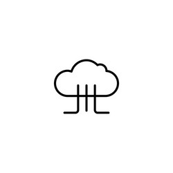 big data cloud icon vector