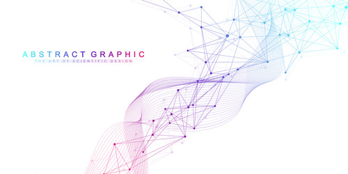 digital network connect data lines and dots vector image