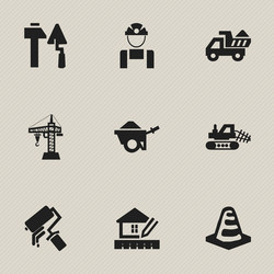 set of 9 editable structure icons includes vector image