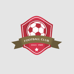 Soccer Badge & Ribbon - Sport Icon Vector Image