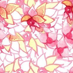 Watercolor floral pattern vector