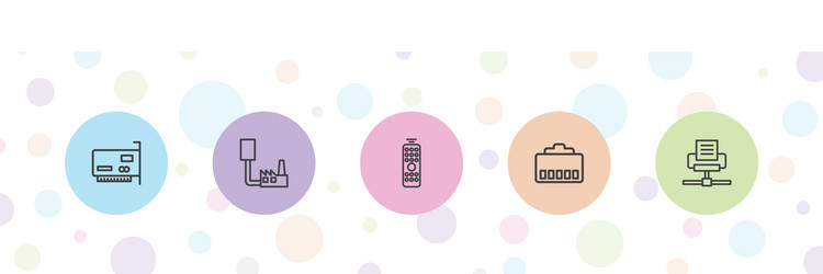 5 universal icons vector