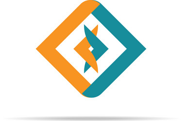 abstract arrow box element geometric hexagonal vector image