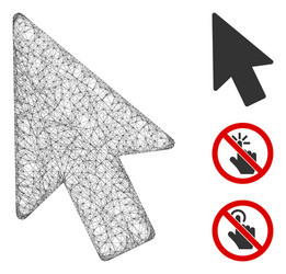 mouse pointer polygonal web mesh vector image