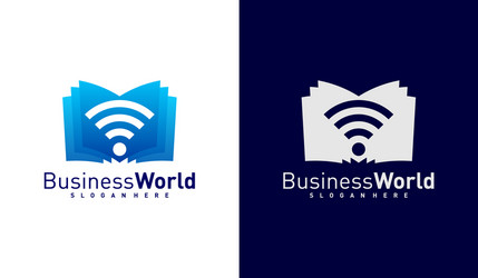 Set smart book logo design colorful Royalty Free Vector