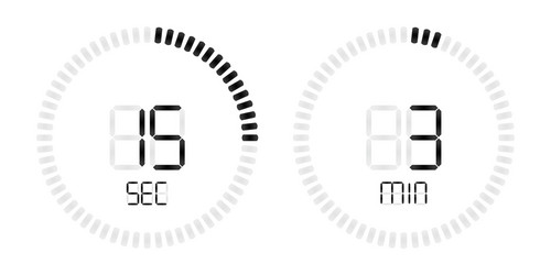 Digital Stopwatch Countdown Timer Display vector image