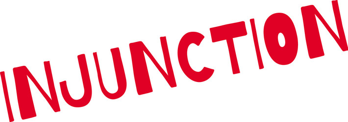 Injunction rubber stamp Royalty Free Vector Image