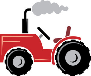 Red Farm Tractor Cartoon · Creative Fabrica